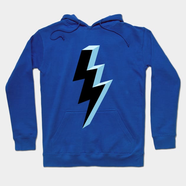 Electric Blue and Black Lightning Hoodie by OneThreeSix